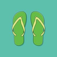 ilustração de ícone de vetor de chinelos. vetor de sapatos de sandália. estilo de desenho plano adequado para página de destino da web, banner, panfleto, adesivo, papel de parede, plano de fundo
