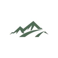 vetor de design de logotipo de viagem de montanha e estrada