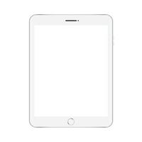 simular tablet branco isolado no design vetorial branco vetor