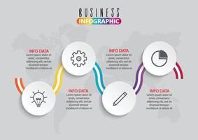 elemento infográfico com quatro opções vetor