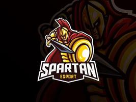 design de logotipo de esporte de mascote espartano