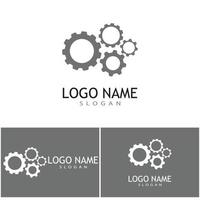 engrenagem logotipo modelo vetorial ícone ilustração design vetor