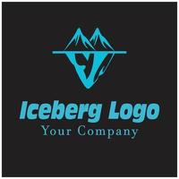 iceberg logotipo modelo vetor símbolo natureza