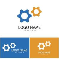 engrenagem logotipo modelo vetorial ícone ilustração design