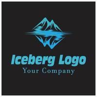 iceberg logotipo modelo vetor símbolo natureza