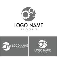 engrenagem logotipo modelo vetorial ícone ilustração design vetor