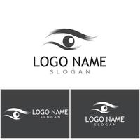 identidade visual corporativa design de logotipo de vetor de cuidados com os olhos