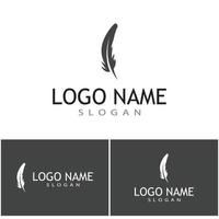 penas logotipo modelo vetor símbolo natureza