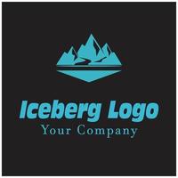 iceberg logotipo modelo vetor símbolo natureza