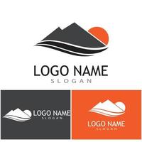 ícone da montanha logotipo modelo ilustração vetorial design vetor