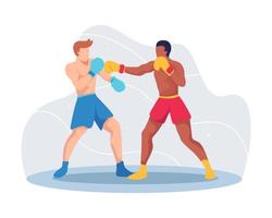 conceito de ilustração de esporte de boxe vetor