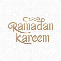 letras manuscritas ramadan kareem com fundo islâmico. design de vetor de tipografia ramadan kareem para cartões e pôster. celebração do modelo de design. ilustração vetorial