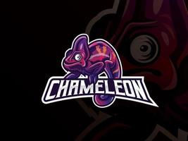 logotipo de esports camaleão vetor