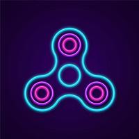 ícone de vetor de linha de spinner de fidget neon