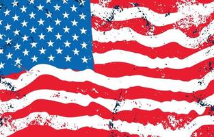doodle bandeira americana angustiado vetor