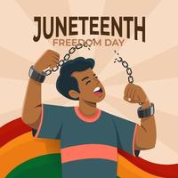 comemorar o conceito de dia da liberdade de 19 de junho vetor