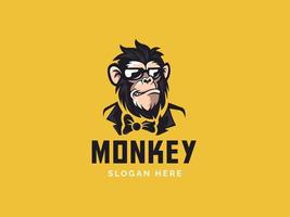 vetor de logotipo de mascote de macaco