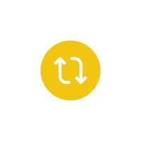 repostar, compartilhar o vetor de ícone de postagem no botão de círculo