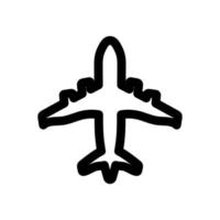 avião de ícone vetorial simples vetor