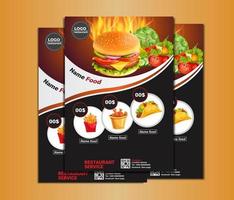 Modelo de menu de brochura de alimentos vetor