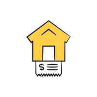 ícone de conta de hipoteca residencial vetor