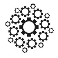 ícone de configurações em fundo branco vetor