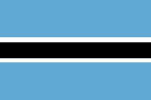bandeira do botswana. cores e proporções oficiais. bandeira nacional do botswana. vetor