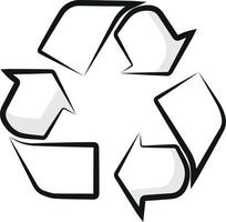 sinal de reciclagem de resíduos coleta separada de resíduos vetor