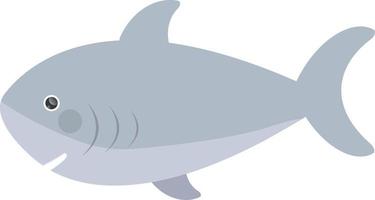 ilustração de personagem de tubarão bonito para livros infantis revistas cartazes adesivos banners vetor