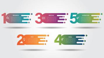 Modelo de design de infográfico de negócios com ícones coloridos vetor