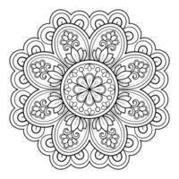 padrão de mandala abstrata de vetor. arte na parede. livro de colorir rendas padrão a tatuagem. design para uma camisa de pintura de papel de parede e design de adesivo de azulejo, ornamento de círculo decorativo em estilo oriental étnico vetor