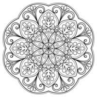 padrão de mandala abstrata de vetor. arte na parede. livro de colorir rendas padrão a tatuagem. design para uma camisa de pintura de papel de parede e design de adesivo de azulejo, ornamento de círculo decorativo em estilo oriental étnico vetor