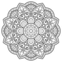 padrão de mandala abstrata de vetor. arte na parede. livro de colorir rendas padrão a tatuagem. design para uma camisa de pintura de papel de parede e design de adesivo de azulejo, ornamento de círculo decorativo em estilo oriental étnico vetor