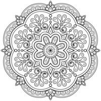 padrão de mandala abstrata de vetor. arte na parede. livro de colorir rendas padrão a tatuagem. design para uma camisa de pintura de papel de parede e design de adesivo de azulejo, ornamento de círculo decorativo em estilo oriental étnico vetor