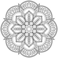 padrão de mandala abstrata de vetor. arte na parede. livro de colorir rendas padrão a tatuagem. design para uma camisa de pintura de papel de parede e design de adesivo de azulejo, ornamento de círculo decorativo em estilo oriental étnico vetor