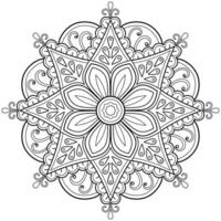 padrão de mandala abstrata de vetor. arte na parede. livro de colorir rendas padrão a tatuagem. design para uma camisa de pintura de papel de parede e design de adesivo de azulejo, ornamento de círculo decorativo em estilo oriental étnico vetor