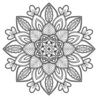 padrão de mandala abstrata de vetor. arte na parede. livro de colorir rendas padrão a tatuagem. design para uma camisa de pintura de papel de parede e design de adesivo de azulejo, ornamento de círculo decorativo em estilo oriental étnico vetor