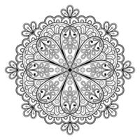 padrão de mandala abstrata de vetor. arte na parede. livro de colorir rendas padrão a tatuagem. design para uma camisa de pintura de papel de parede e design de adesivo de azulejo, ornamento de círculo decorativo em estilo oriental étnico vetor