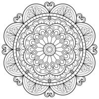 padrão de mandala abstrata de vetor. arte na parede. livro de colorir rendas padrão a tatuagem. design para uma camisa de pintura de papel de parede e design de adesivo de azulejo, ornamento de círculo decorativo em estilo oriental étnico vetor