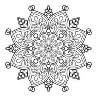 padrão de mandala abstrata de vetor. arte na parede. livro de colorir rendas padrão a tatuagem. design para uma camisa de pintura de papel de parede e design de adesivo de azulejo, ornamento de círculo decorativo em estilo oriental étnico vetor