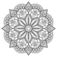 padrão de mandala abstrata de vetor. arte na parede. livro de colorir rendas padrão a tatuagem. design para uma camisa de pintura de papel de parede e design de adesivo de azulejo, ornamento de círculo decorativo em estilo oriental étnico vetor