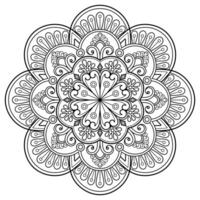 padrão de mandala abstrata de vetor. arte na parede. livro de colorir rendas padrão a tatuagem. design para uma camisa de pintura de papel de parede e design de adesivo de azulejo, ornamento de círculo decorativo em estilo oriental étnico vetor