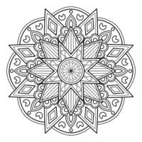 padrão de mandala abstrata de vetor. arte na parede. livro de colorir rendas padrão a tatuagem. design para uma camisa de pintura de papel de parede e design de adesivo de azulejo, ornamento de círculo decorativo em estilo oriental étnico vetor