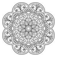 padrão de mandala abstrata de vetor. arte na parede. livro de colorir rendas padrão a tatuagem. design para uma camisa de pintura de papel de parede e design de adesivo de azulejo, ornamento de círculo decorativo em estilo oriental étnico vetor