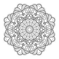 padrão de mandala abstrata de vetor. arte na parede. livro de colorir rendas padrão a tatuagem. design para uma camisa de pintura de papel de parede e design de adesivo de azulejo, ornamento de círculo decorativo em estilo oriental étnico vetor