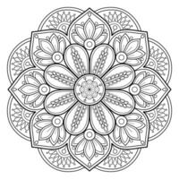 padrão de mandala abstrata de vetor. arte na parede. livro de colorir rendas padrão a tatuagem. design para uma camisa de pintura de papel de parede e design de adesivo de azulejo, ornamento de círculo decorativo em estilo oriental étnico vetor