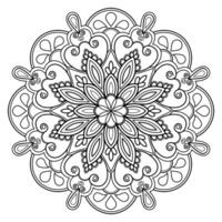 padrão de mandala abstrata de vetor. arte na parede. livro de colorir rendas padrão a tatuagem. design para uma camisa de pintura de papel de parede e design de adesivo de azulejo, ornamento de círculo decorativo em estilo oriental étnico vetor