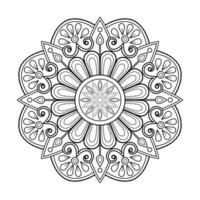 padrão de mandala abstrata de vetor. arte na parede. livro de colorir rendas padrão a tatuagem. design para uma camisa de pintura de papel de parede e design de adesivo de azulejo, ornamento de círculo decorativo em estilo oriental étnico vetor