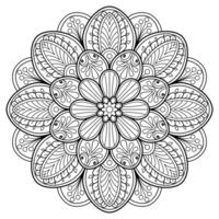 padrão de mandala abstrata de vetor. arte na parede. livro de colorir rendas padrão a tatuagem. design para uma camisa de pintura de papel de parede e design de adesivo de azulejo, ornamento de círculo decorativo em estilo oriental étnico vetor