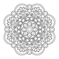 padrão de mandala abstrata de vetor. arte na parede. livro de colorir rendas padrão a tatuagem. design para uma camisa de pintura de papel de parede e design de adesivo de azulejo, ornamento de círculo decorativo em estilo oriental étnico vetor